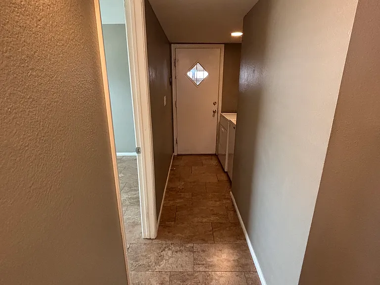 Garage/laundry at end of hallway
