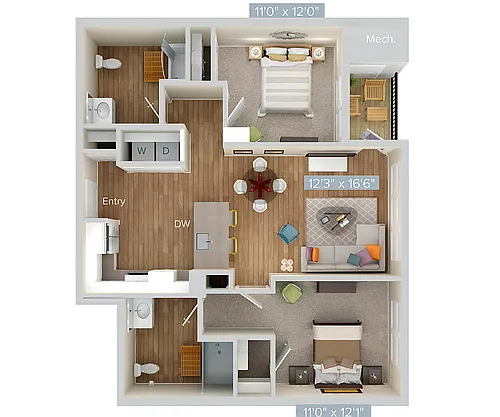 Floor plan B2-sc2x-1064