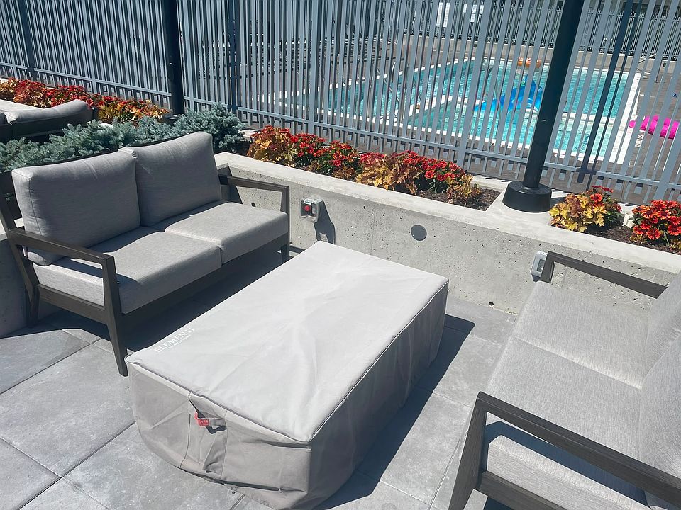 Poolside firepits
