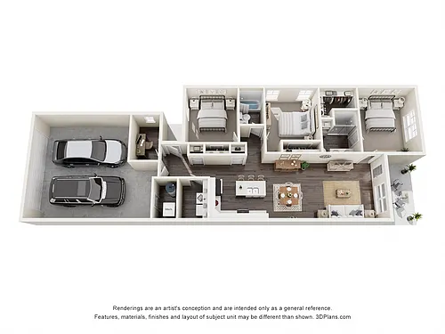 Floor plan 3 Bed Pond View