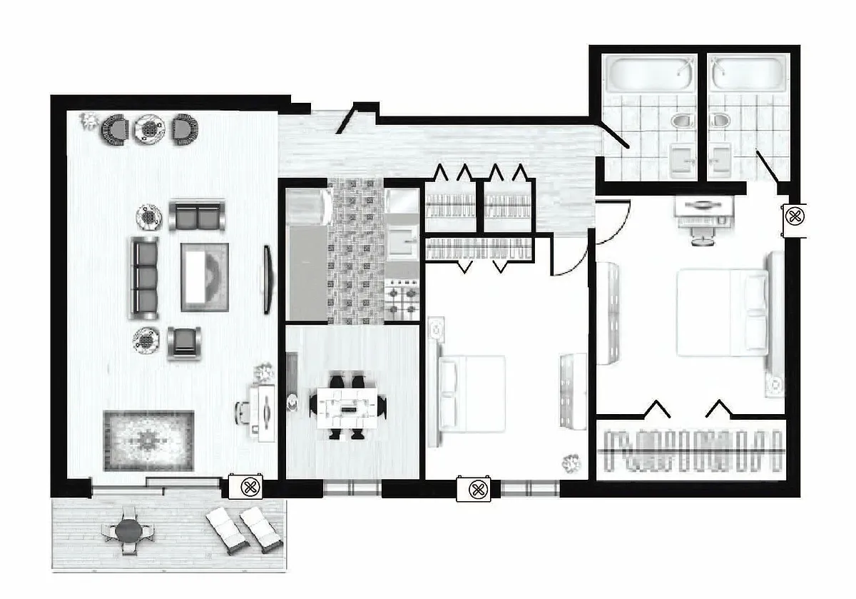 Floor plan 2X2