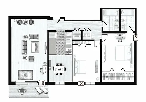 Floor plan 2X2