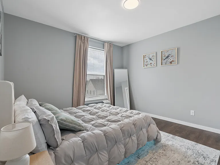 Comfortable sleeping space with thoughtfully selected furnishings