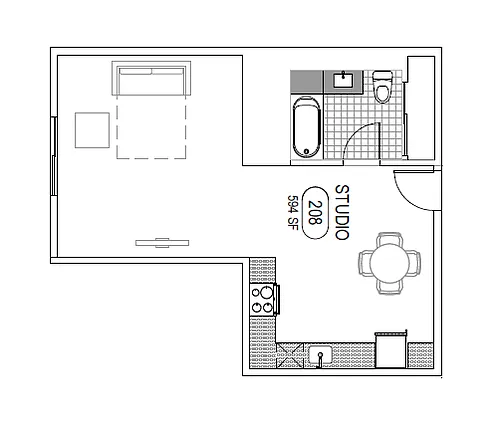 Floor plan Studio