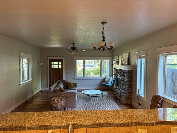 First floor with Living, Dining. View from kitchen