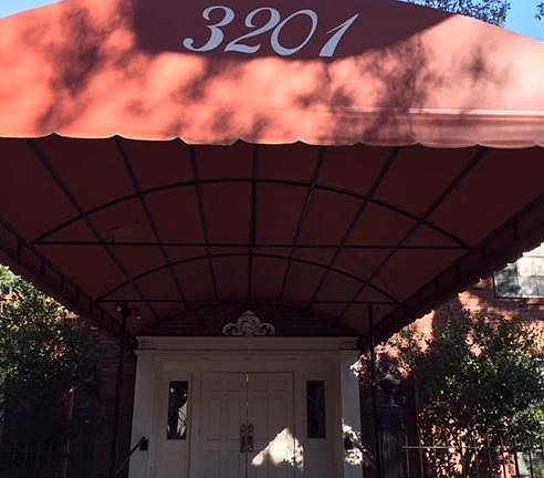 Front View, Canopied entrance