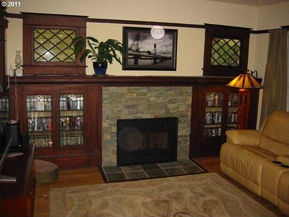 Living room fireplace