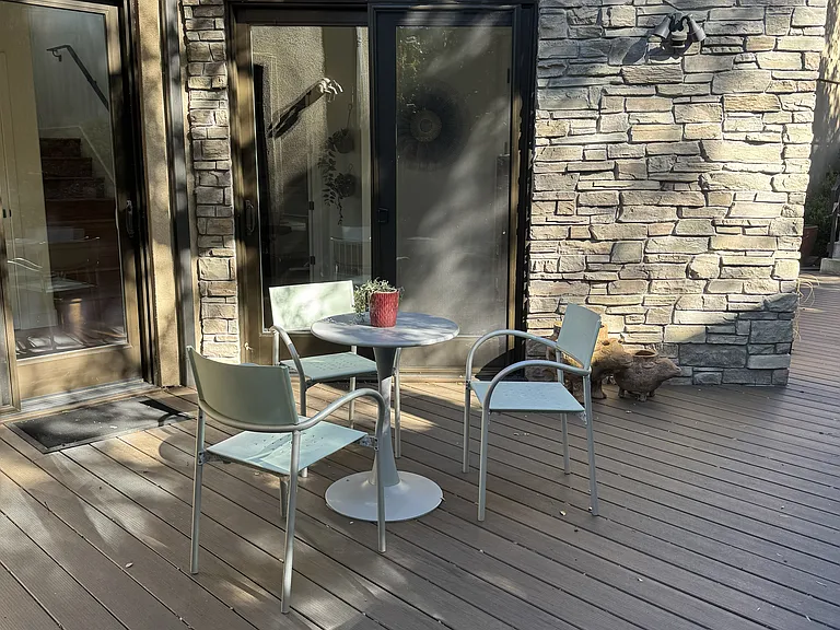 seating area by the side of the house