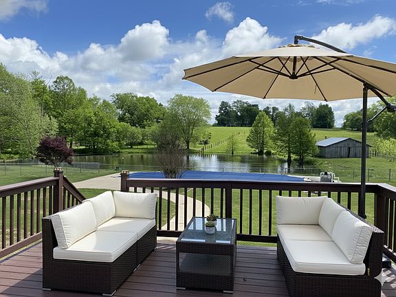 The back deck is accessible right off the livingroom back door.