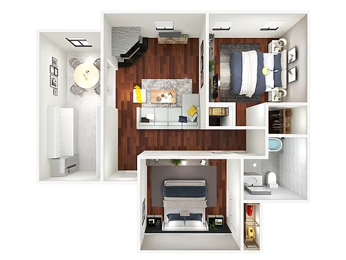 Floor plan Magnolia - 2 Bed 1 Bath