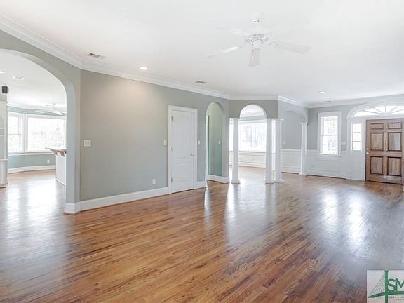 Foyer opens to a large family room