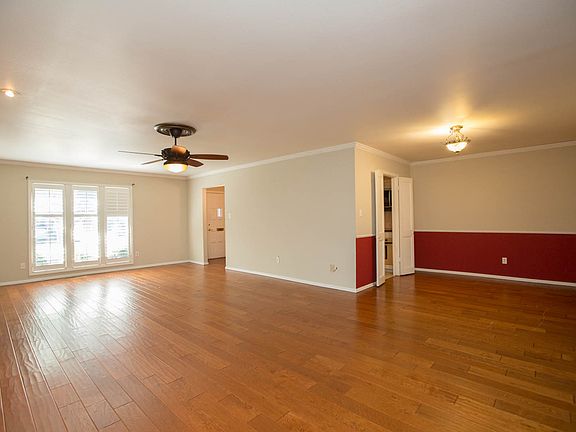Open living leads to open dining room