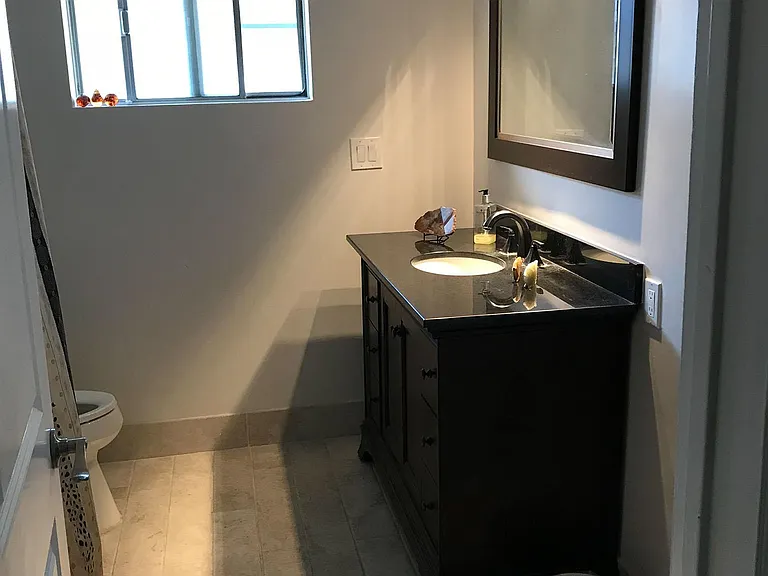 Bathroom that also includes a small washer/dryer (not pictured)