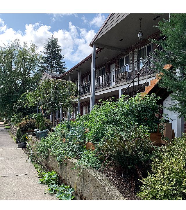 Sidewalks around building