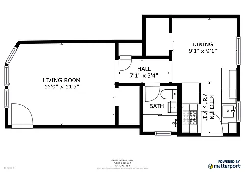 Floor plan Studio