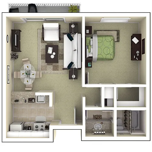 Floor plan Residence 2J Luxury
