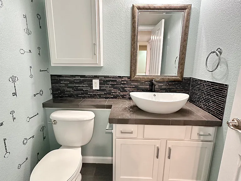 Basement half bath.