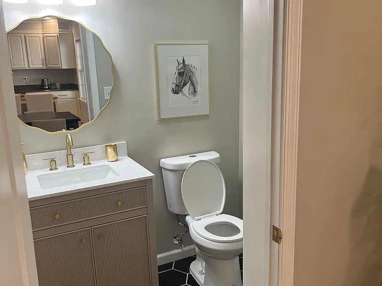 New half bathroom on the first floor