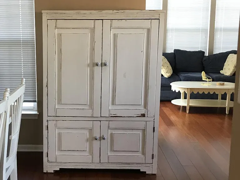 View from the living room into kitchen and den.
