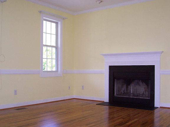 Living Room with wood burning fireplace