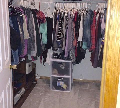 Walk-in closet.