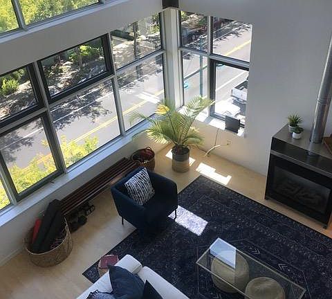 High floor to ceiling windows!