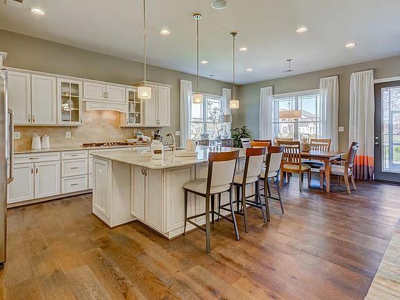 Kitchen with pendant lighting