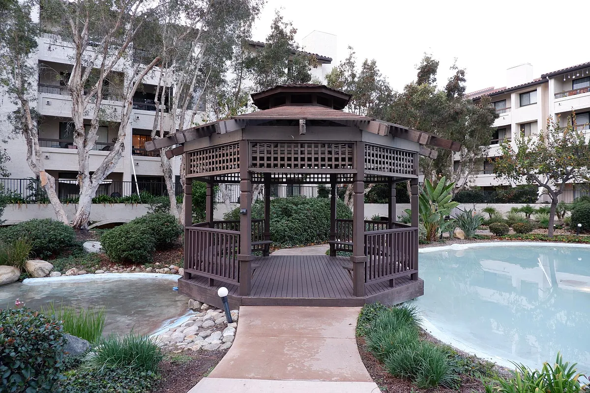 Gazebo at Courtyards complex - 5845 Friars Rd #1110