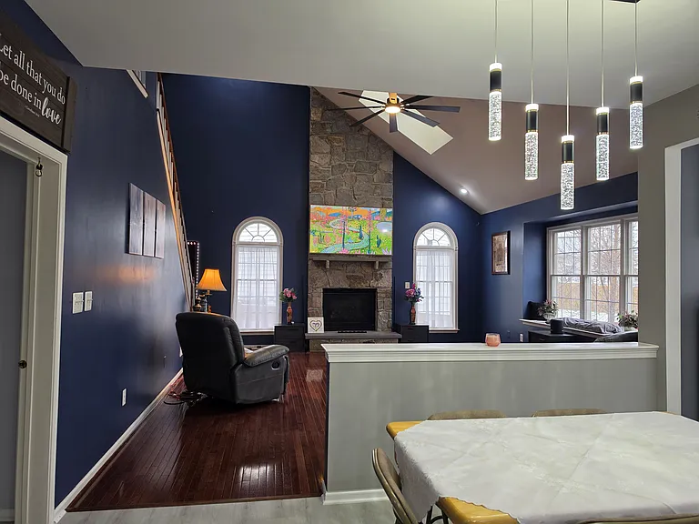 Living Room view from the Kitchen (Open Floor Plan)