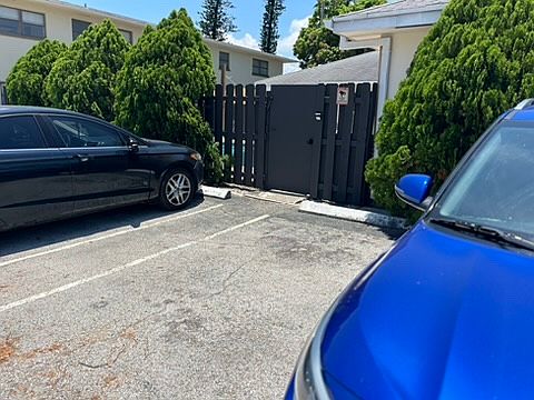 Locked, Gated Property entrance.