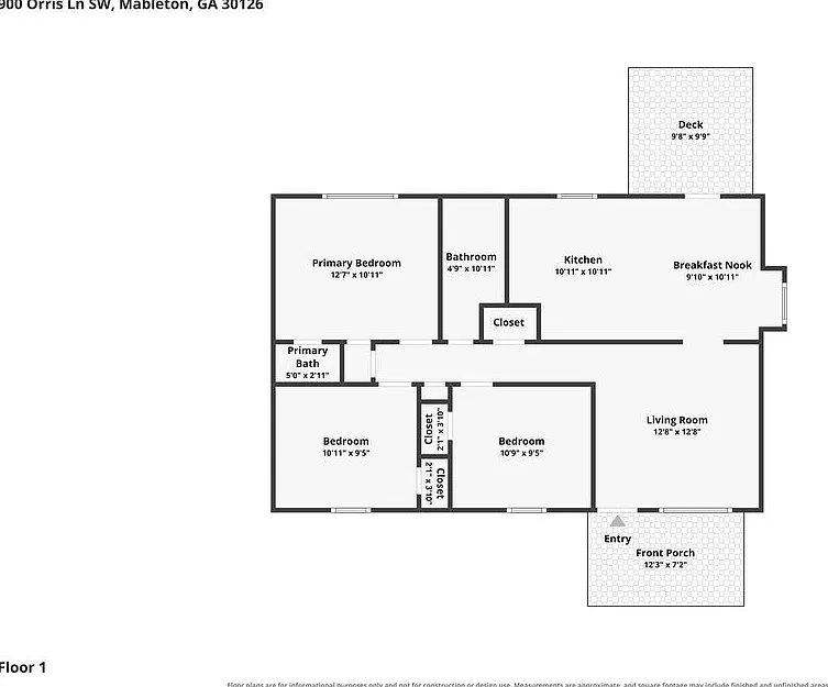 3 bed, 1.0 bath, 912 sqft, $1,425 — Photo 2