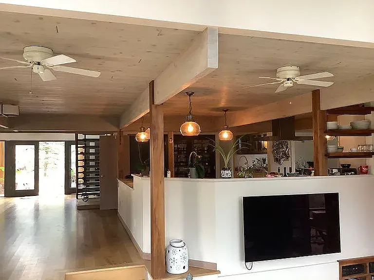 Living room looking back toward kitchen