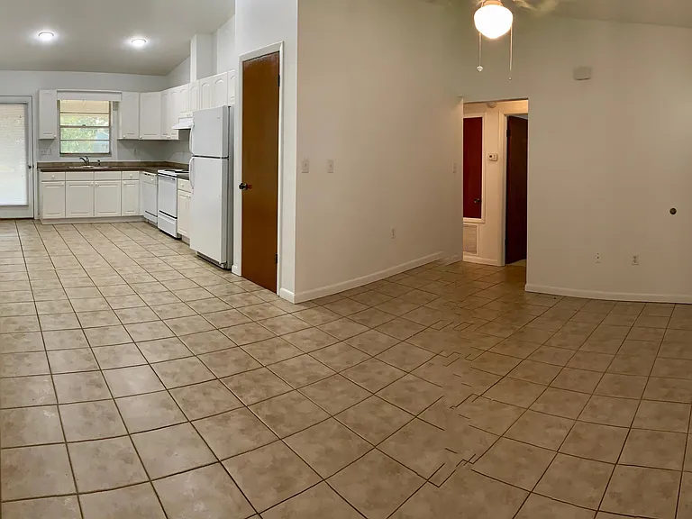 Living Room into kitchen