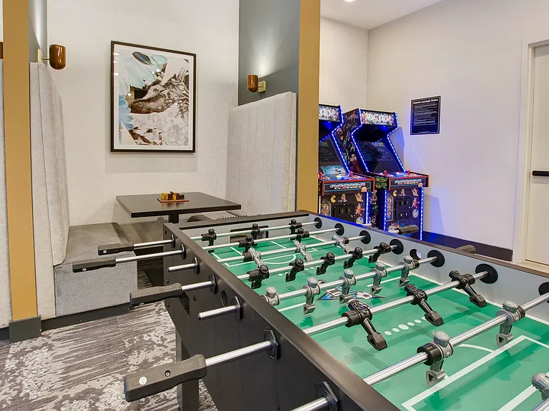 Work hard in the conference room, work out in the club-quality fitness studio, and play hard in the clubhouse game room.
