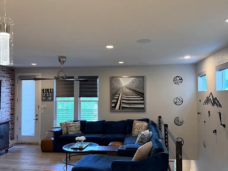 Family Room with Stairs to First Floor