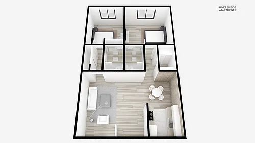 Floor plan Two Bed ~ Two Bath