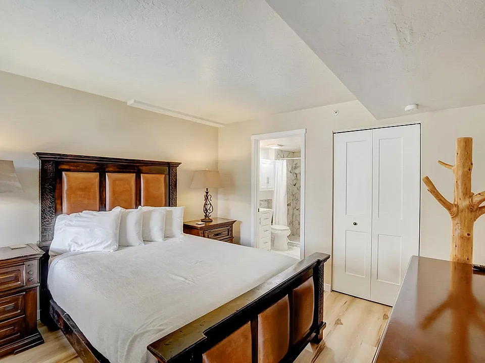 Primary bedroom with queen bed