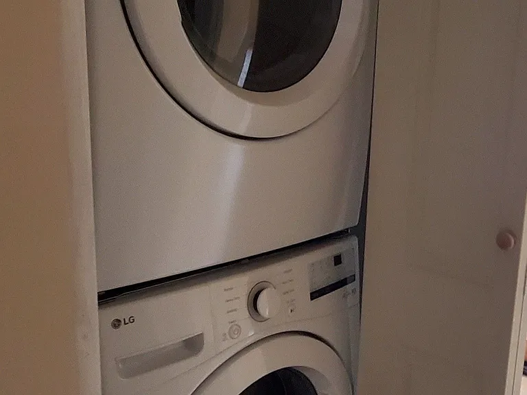 Washer and dryer closet.