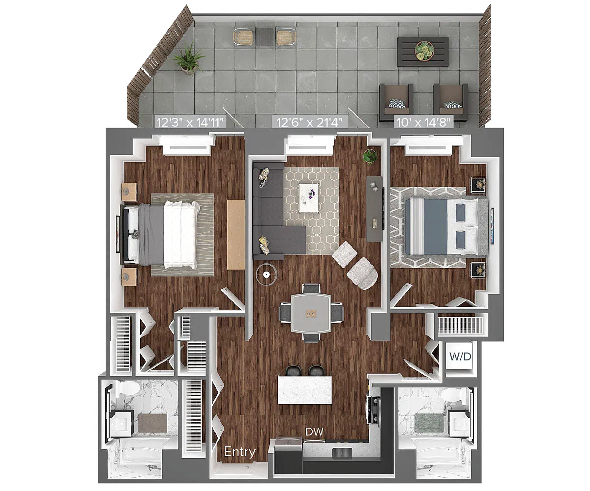 Floor plan B7-216-1085sq
