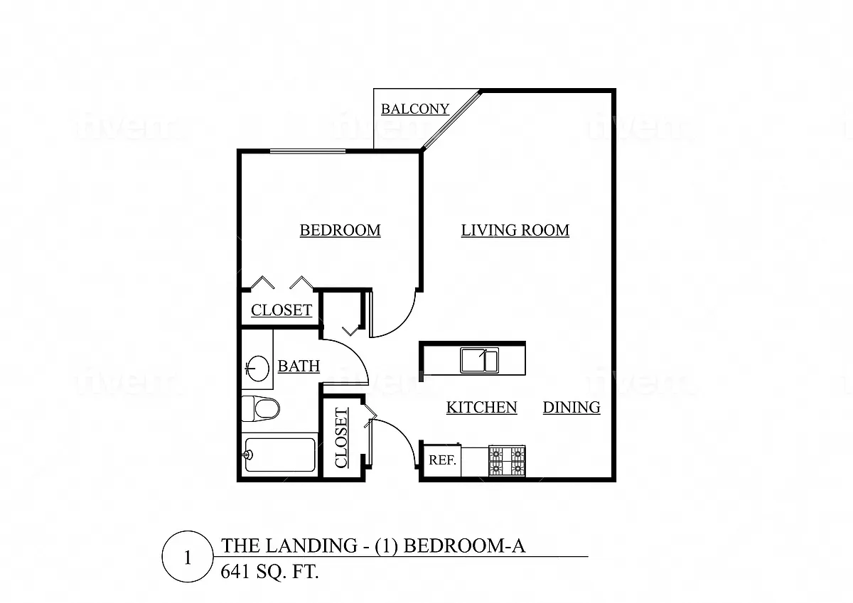 Floor plan One Bedroom A