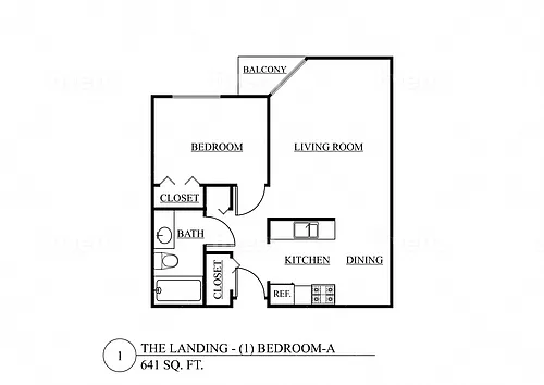 Floor plan One Bedroom A
