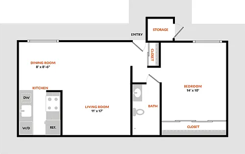 Floor plan Plan 1CR