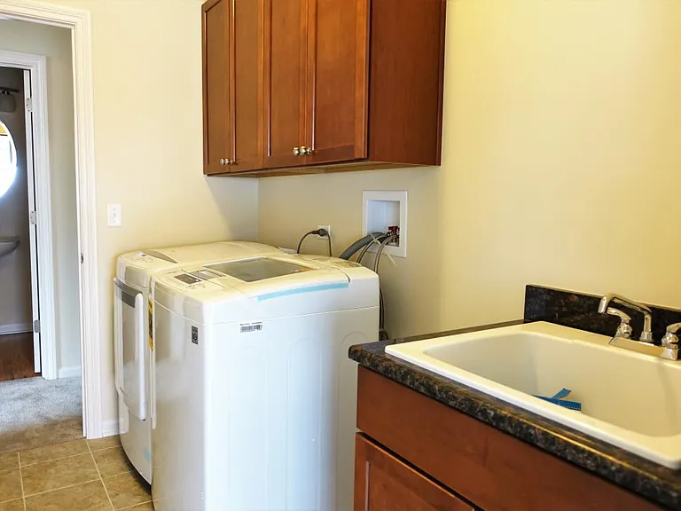 Laundry with the view at the 1/2 bathroom
