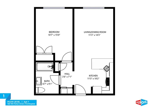 Floor plan 1 Bedroom