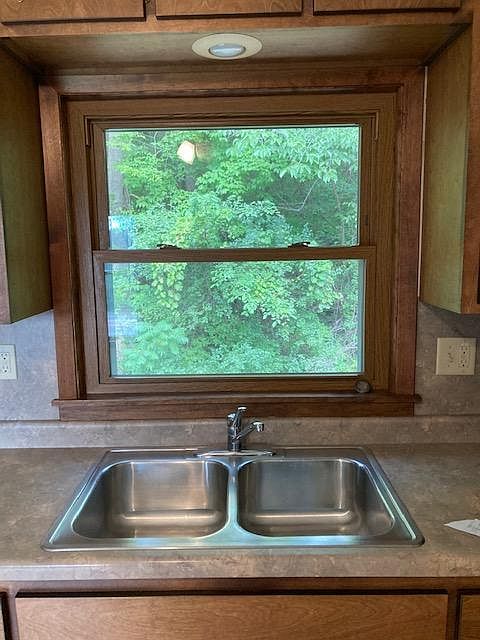 wooded view from kitchen