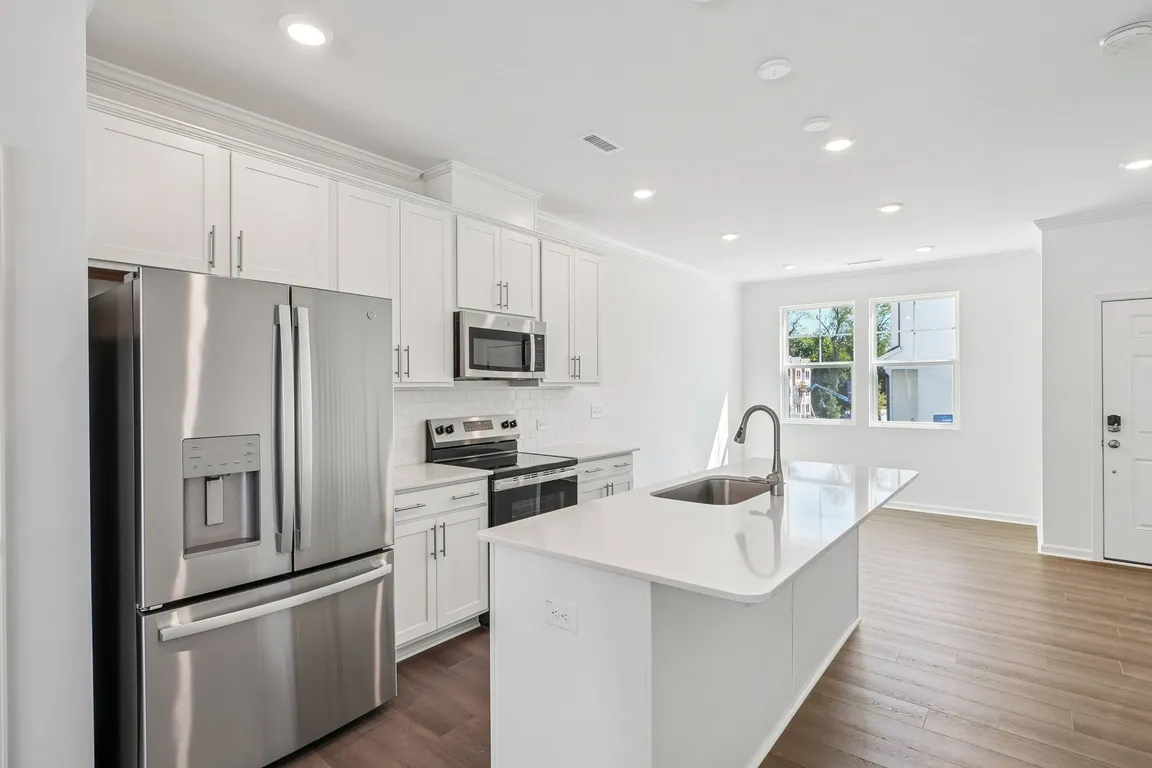 Alternate kitchen finish options available at The Maple townhomes in Raleigh