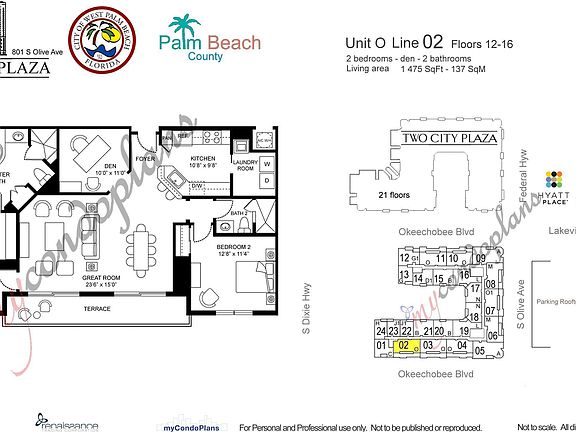 3rd image of 801 S Olive Avenue #1402