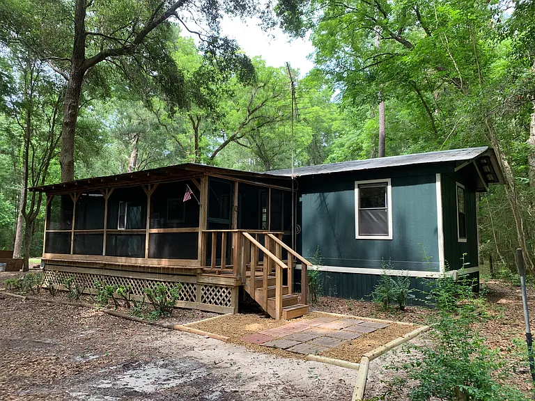 Front porch and parking.