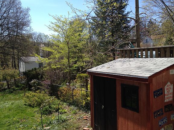 View from deck w/shed