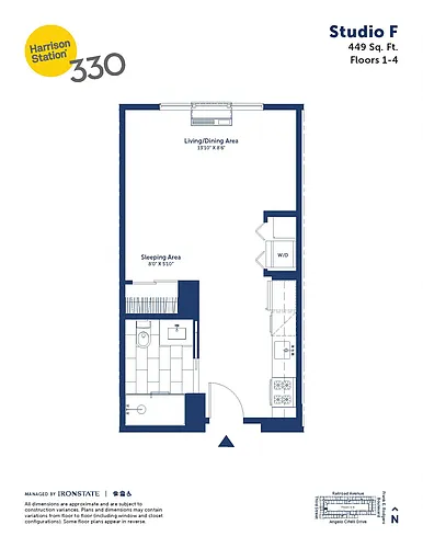 Floor plan Studio F